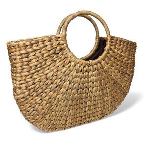 Putu by J. MacLear Straw Rattan Lydia Circle Tote Bag